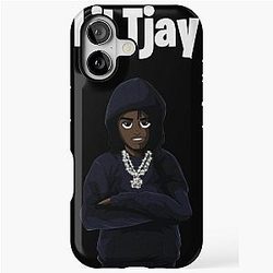 Lil Tjay Cartoon Hoodie iPhone Case