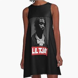 Gifts For Men Lil Tjay Rapper A-Line Dress