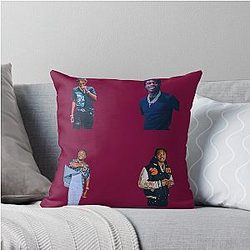 Lil Tjay Stickers Throw Pillow
