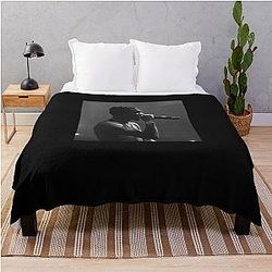 Lil Tjay Black and White Classic Throw Blanket