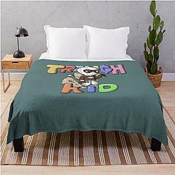 Trench kid Throw Blanket