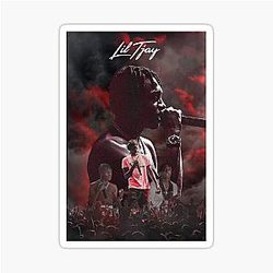 Lil Tjay Red Poster Sticker