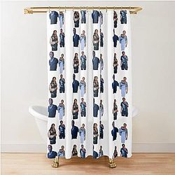Lil Tjay Sticker Pack Pin Shower Curtain