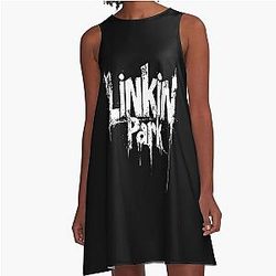 Linkin Park A-Line Distressed Dress