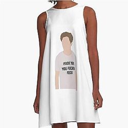Gallagher Lip portrait A-Line Dress