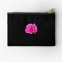 Liv Tyler Tea Rose Black Zipper Pouch