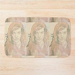 Arwen. Lovely Portrait of Lord of the Rings Actress Liv Tyler Bath Mat