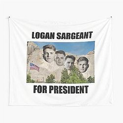 F1 Driver Logan Sargeant for President Mount Rushmore Tapestry