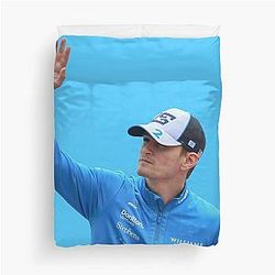 Logan Sargeant F1 Driver Waving Williams F1 Team Alex Albon Duvet