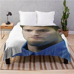 Logan Sargeant F1 Driver Serious Face Williams F1 Team Alex Albon Teammate Throw Blanket