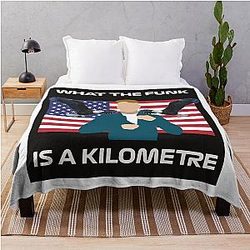 F1 Driver Logan Sargeant doesn't know what a Kilometer is Throw Blanket