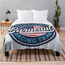 Logan Sargeant Round Racing Badge Throw Blanket