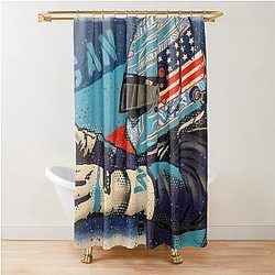 Logan Sargeant F2 2022 F1 graffiti painting by DRAutoArt Shower Curtain