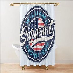 Logan Sargeant Round Racing Shower Curtain
