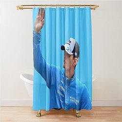 Logan Sargeant F1 Driver Waving Williams Team Alex Albon Shower Curtain
