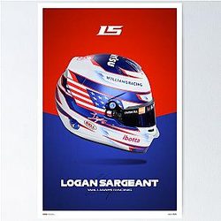 Logan Sargeant F1 2024 Helmet Poster