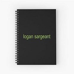 Logan Sargeant Brat Font Spiral Notebook