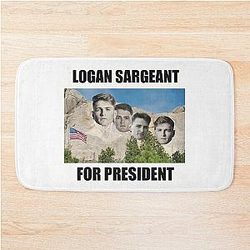 F1 Driver Logan Sargeant for President - on Mount Rushmore Bath Mat