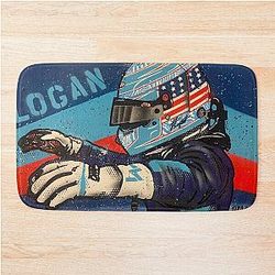 Logan Sargeant F2 2022 F1 Graffiti painting by DRAutoArt Bath Mat