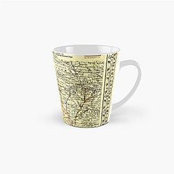 Lonesome Dove Trail Map to Montana Tall Coffee Mug