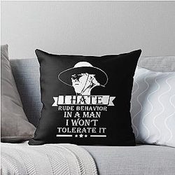 Lonesome Dove - I Hate Throw Pillow