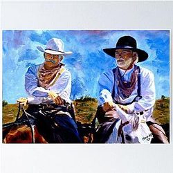Leaving Lonesome Dove by Cowboy Artist Peter Nowell Poster