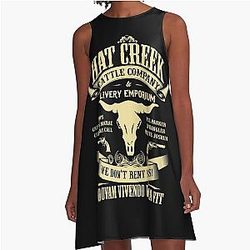 Lonesome Dove - Hat Creek iPhone Case A Line Dress