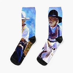 Leaving Lonesome Dove by Cowboy Artist Pete Nowell Socks