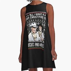 Lonesome Dove Gus McRae Biscuits and Whores A-Line Dress