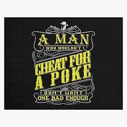 Lonesome Dove A man cheats for a poke Jigsaw Puzzle