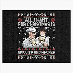 Lonesome Dove Gus Mcrae Biscuits and Whores, All I Want for Christmas is Whores Jigsaw Puzzle