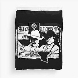 Lonesome Dove Hat Creek Texas Duvet Cover