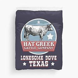 Lonesome Dove Hat Creek Texas Duvet Cover