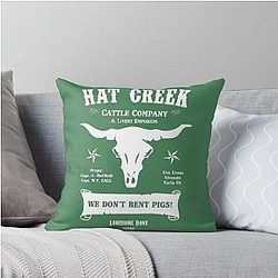 Hat Creek Cattle Company Lonesome Dove Throw Pillow
