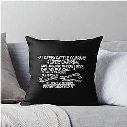 Hat Creek Cattle Company Sign - From Lonesome Dove Throw Pillow