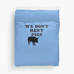 Lonesome Dove Pig Duvet Cover