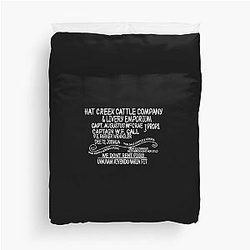 Hat Creek Cattle Company Sign From Lonesome Dove Duvet Cover