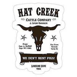 Hat Creek Cattle Company Lonesome Dove Decal Sticker Auto, Wall, Laptop, Truck Sticker for Cars and Trucks Windows
