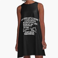 Hat Creek Cattle Company Sign - Lonesome Dove A-Line Dress
