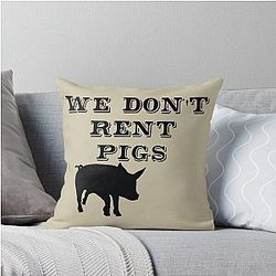 Lonesome Dove Pig Throw Pillow