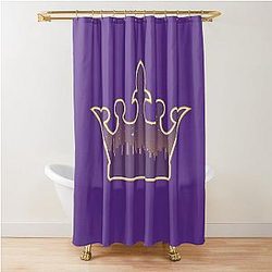 Los Angeles Kings Sunset Silhouette city skyline Shower Curtain