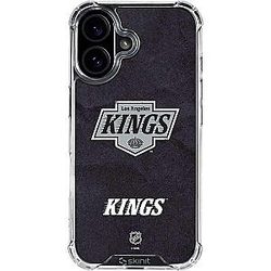 Skinit Clear Phone Case Compatible with iPhone - Officially Licensed NHL Los Angeles Kings Distressed Design