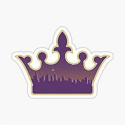 Los Angeles Kings Sunset Silhouette city skyline Sticker