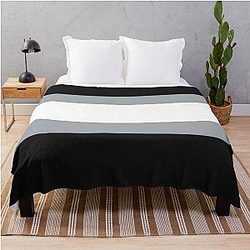 Los Angeles Kings Retro Stripes Black Throw Blanket