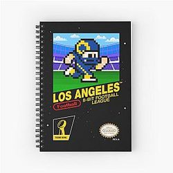 Los Angeles Rams 8-bit Videogames Spiral Notebook
