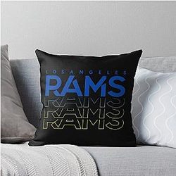 Football Home Decor Los Angeles Rams Throw Pillow
