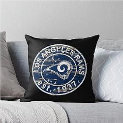 Football by Los Angeles Rams Throw Pillow