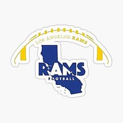 Football Los Angeles Rams Sticker
