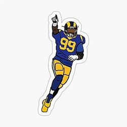 Aaron Donald Sack Celebration Los Angeles Rams NFL Sticker
