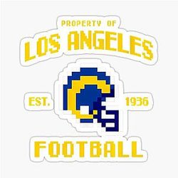 Football magnet Los Angeles Rams sticker